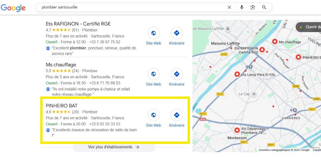 Résultat Google Pinheiro Bat